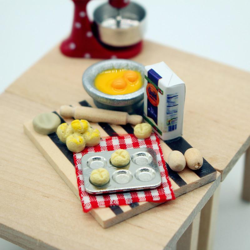Kids Toys Play Egg - Dollhouse Food Toy Pastry Making Station