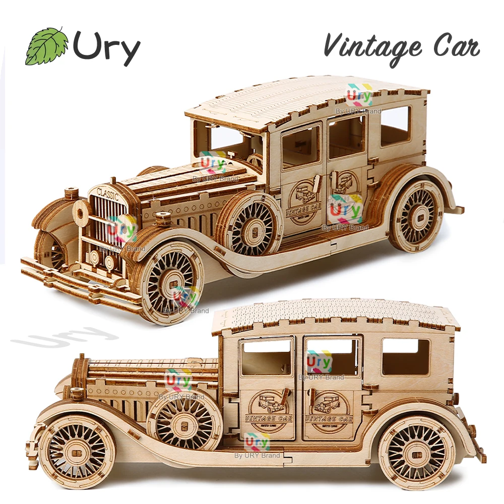Kids Toys Vintage - Ury 3D Wooden Puzzle Retro Vintage