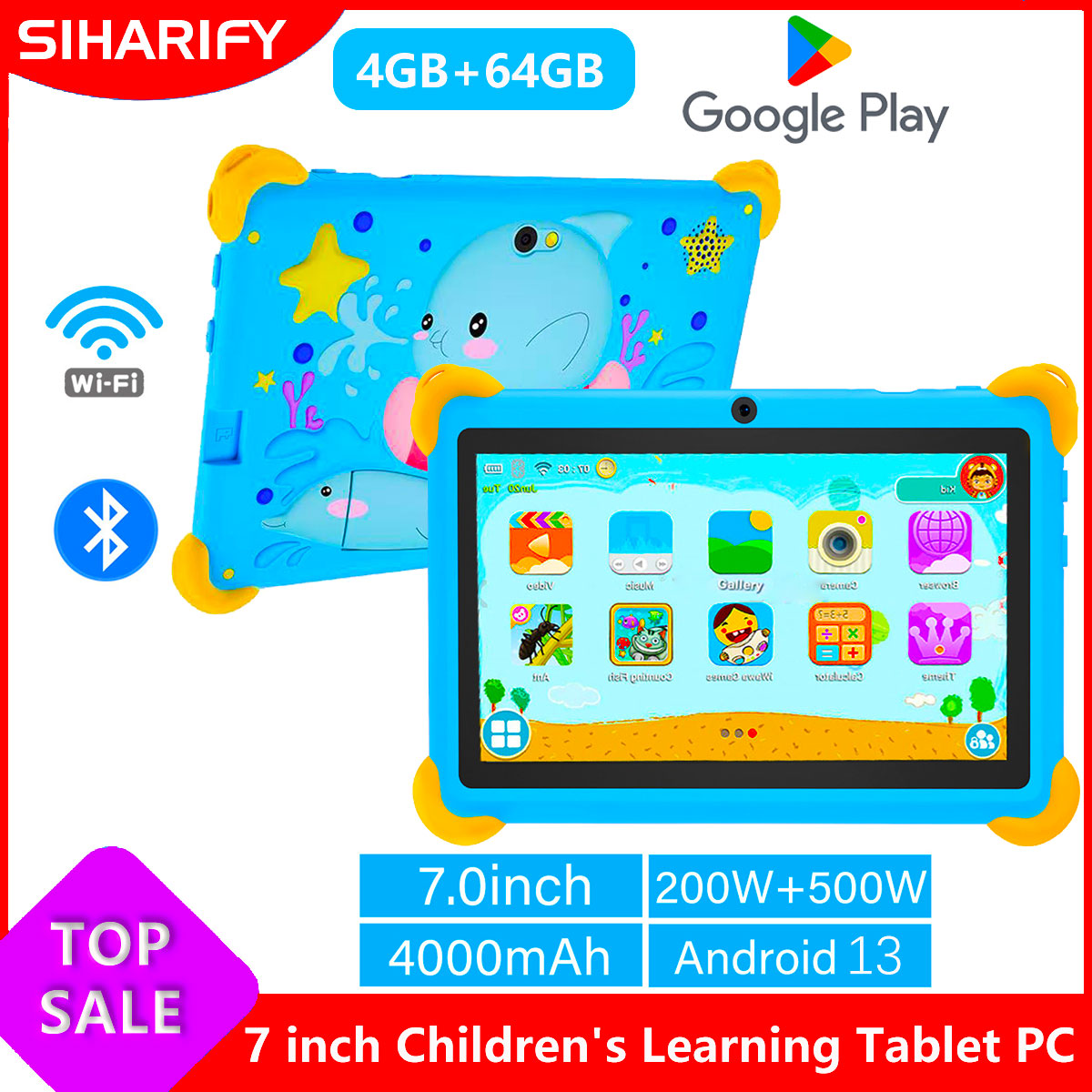 Learning Tablet Kids - 7 Inch 5G Kids' tablets Android