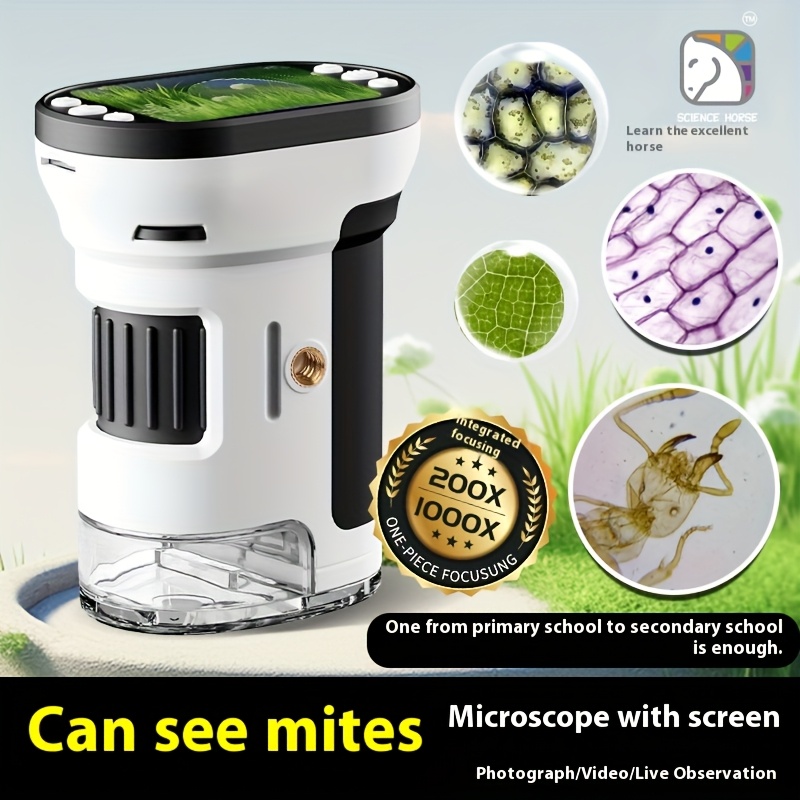 Kids Toys Under 200 - Kids Microscope Biological Kit 1000x Magnifier