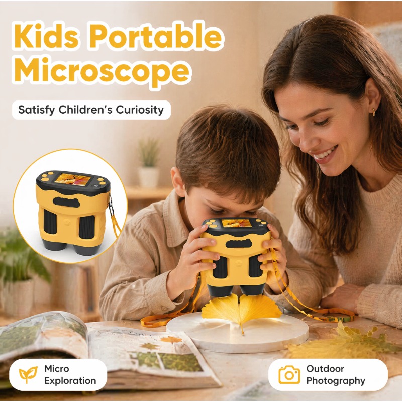 Kids Toys Top View - Microscope Camera 4K 1000X Digital for
