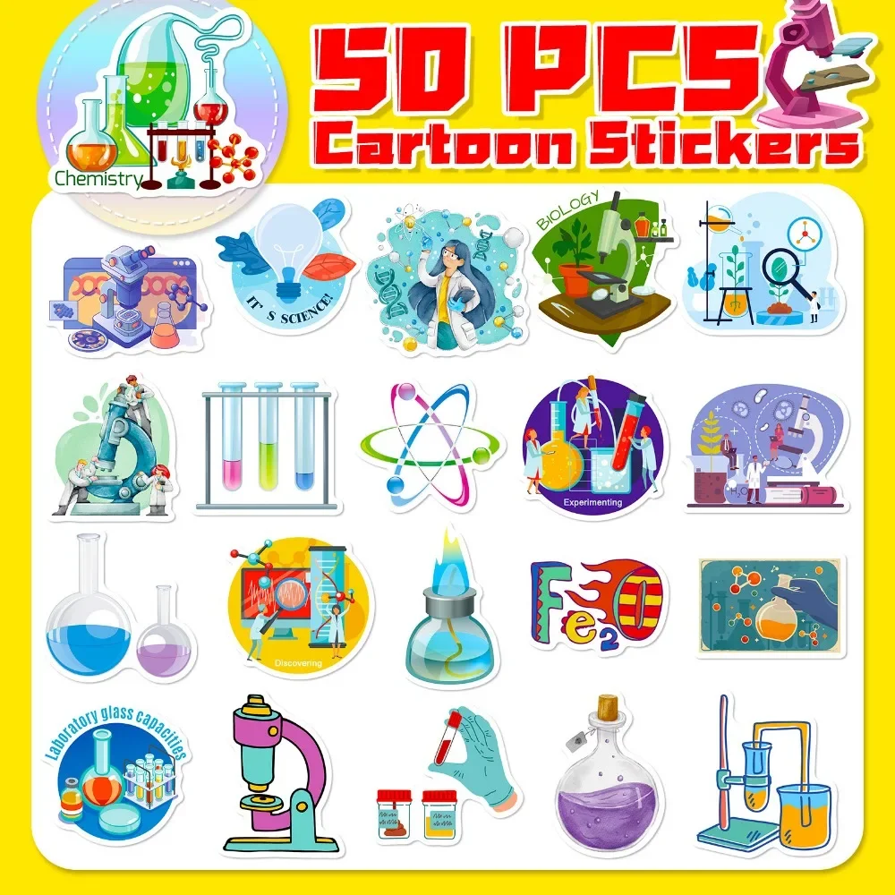 50PCS Cartoon Science Lab Stic - Kids Toys Vintage 评论和价格