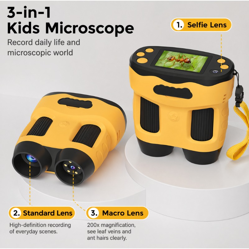 4K 1000X Microscope Camera Dig - Kids Toys Top View 评论和价格