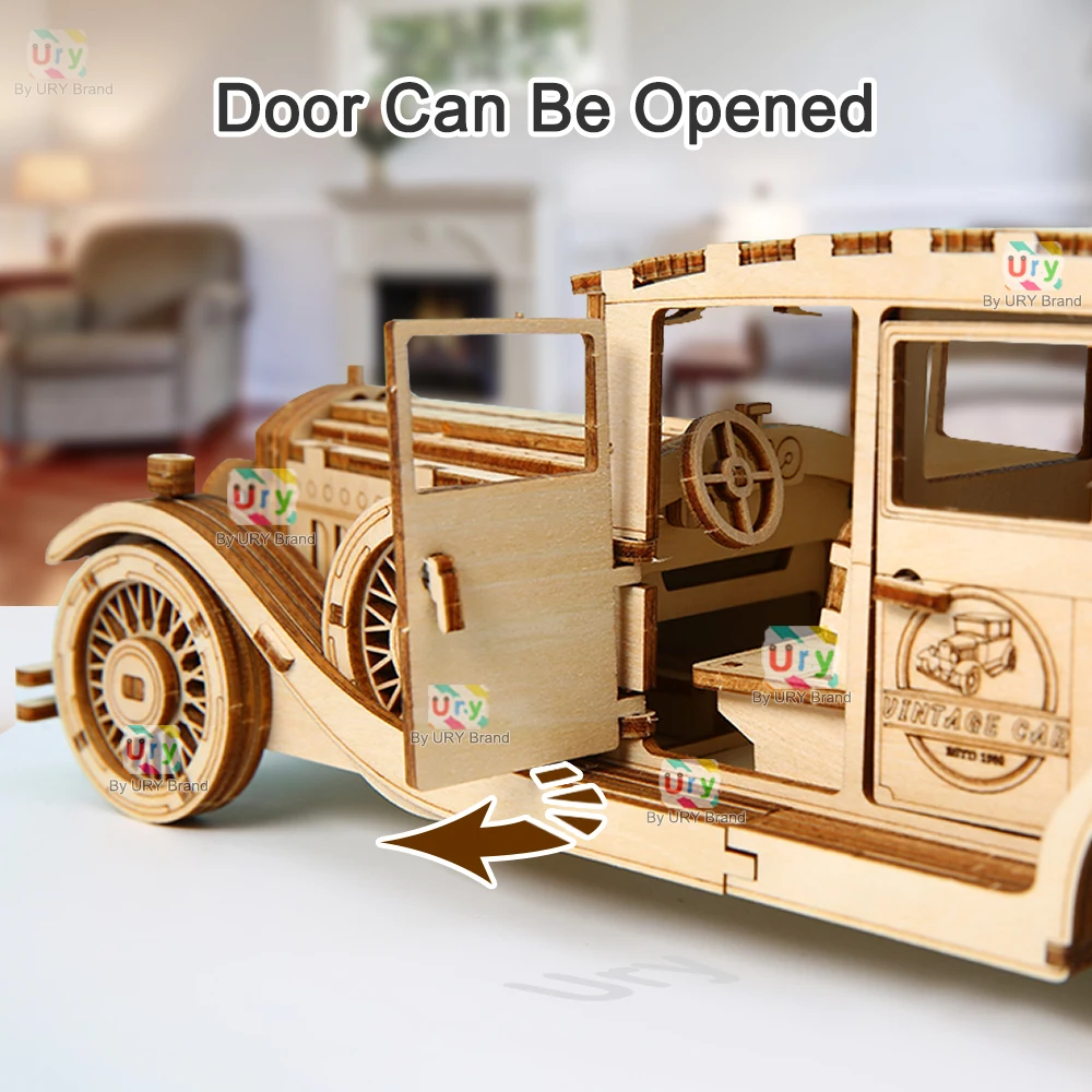 Ury 3D Wooden Puzzle Retro Vin - Kids Toys Vintage 评论和价格
