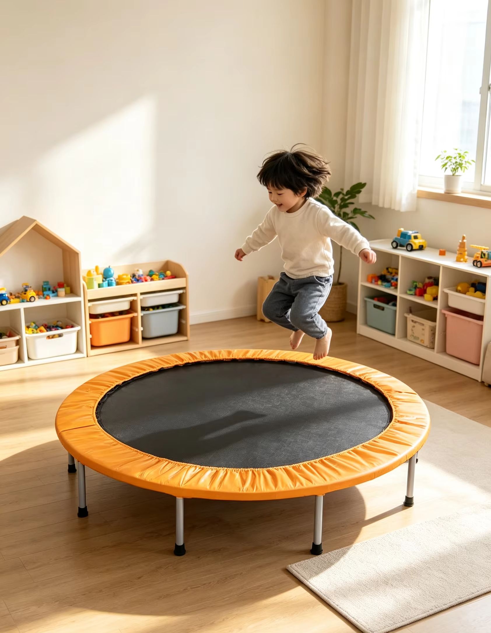 Round Mini Trampoline with Ora - Trampoline Mini Indoor 评论和价格