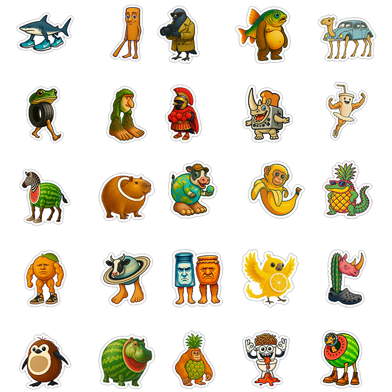 50PCS Abstract Quirky Animal G - Kids Quirky Toys 评论和价格