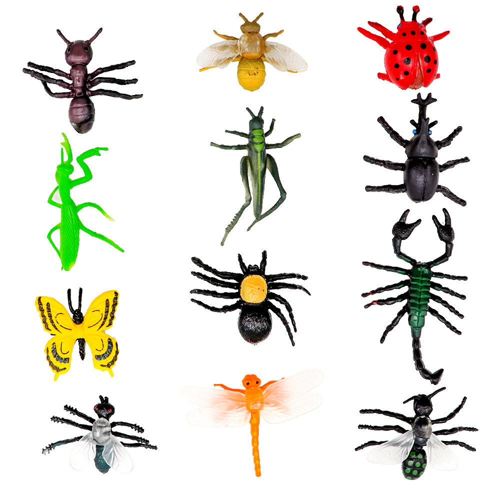 12pcs Simulation Funny Insect  - Kids Quirky Toys 评论和价格