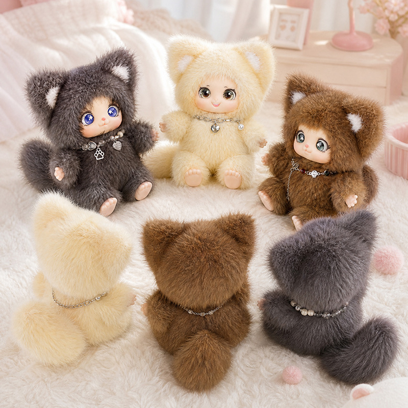 18cm New Cute Family Fox Plush - Kids Toys Animal 评论和价格