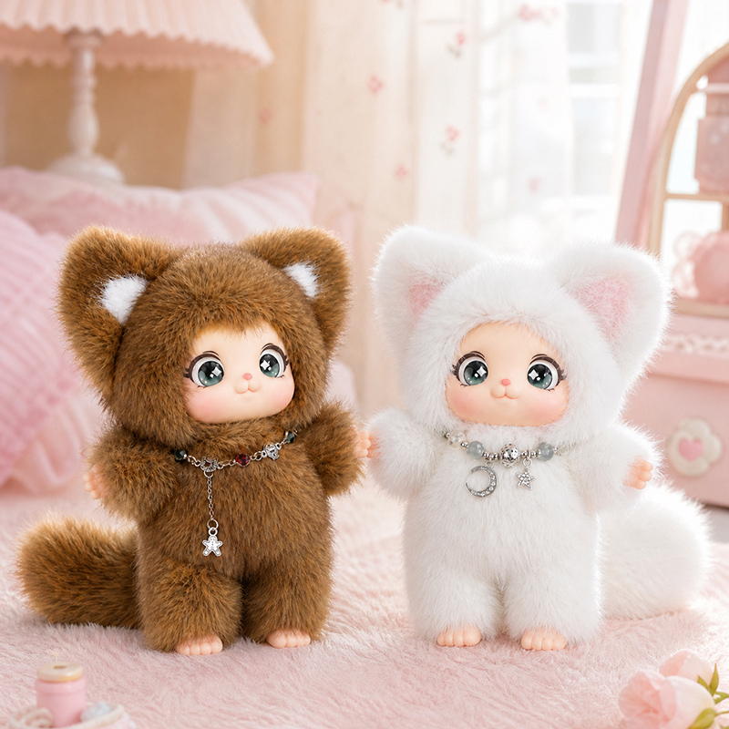 18cm New Cute Family Fox Plush - Kids Toys Animal 评论和价格