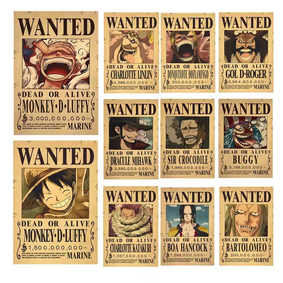 Anime One Piece Bounty Wanted  - Kids Toys Vintage 评论和价格