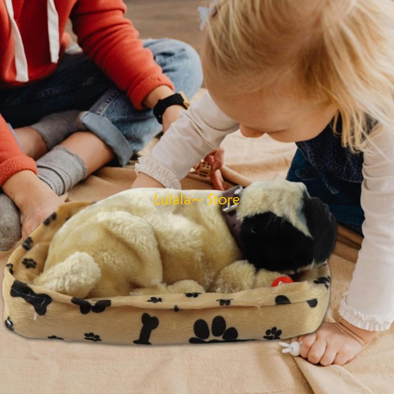 Y4QA Realistic Sleeping Plush  - Kids Toys Dog 评论和价格
