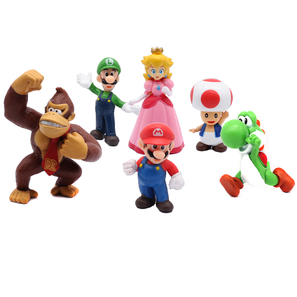 # 6pcs/set Super M Bros PVC Ac - Kids Toys Animal 评论和价格